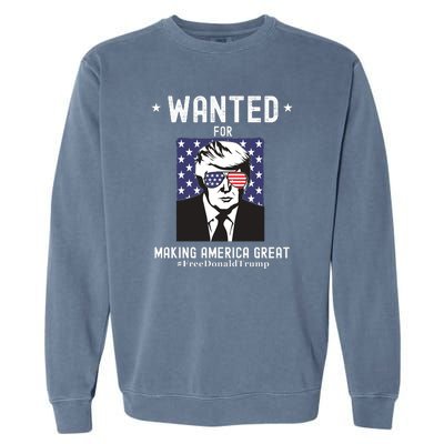 Free Donald Trump MAGA Conservative Republican Garment-Dyed Sweatshirt