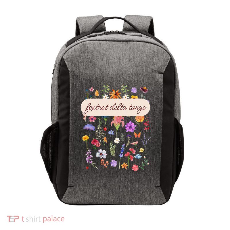 Foxtrot Delta Tangos Flowers Gulf of Mexico Floral Funny Vector Backpack