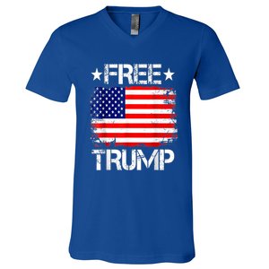 Free Donald Trump Supporters Pro Trump Republican Conservative V-Neck T-Shirt