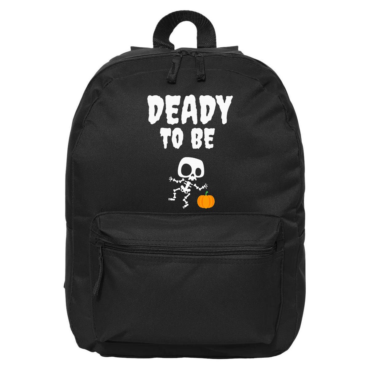 Funny Deady To Be Dad Halloween Pregnancy Announcement 16 in Basic Backpack