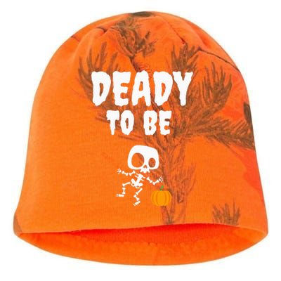 Funny Deady To Be Dad Halloween Pregnancy Announcement Kati - Camo Knit Beanie