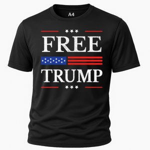 Free Donald Trump 2024 President American Flag Free Trump Cooling Performance Crew T-Shirt