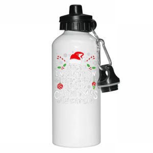 Funny Due To Inflation This Is My Ugly Sweater For Christmas Aluminum Water Bottle