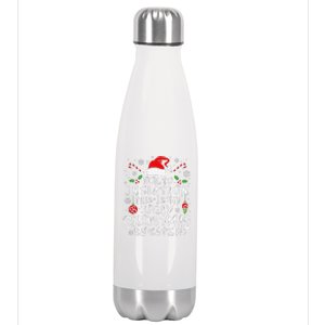 Funny Due To Inflation This Is My Ugly Sweater For Christmas Stainless Steel Insulated Water Bottle