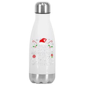 Funny Due To Inflation This Is My Ugly Sweater For Christmas Stainless Steel Insulated Water Bottle