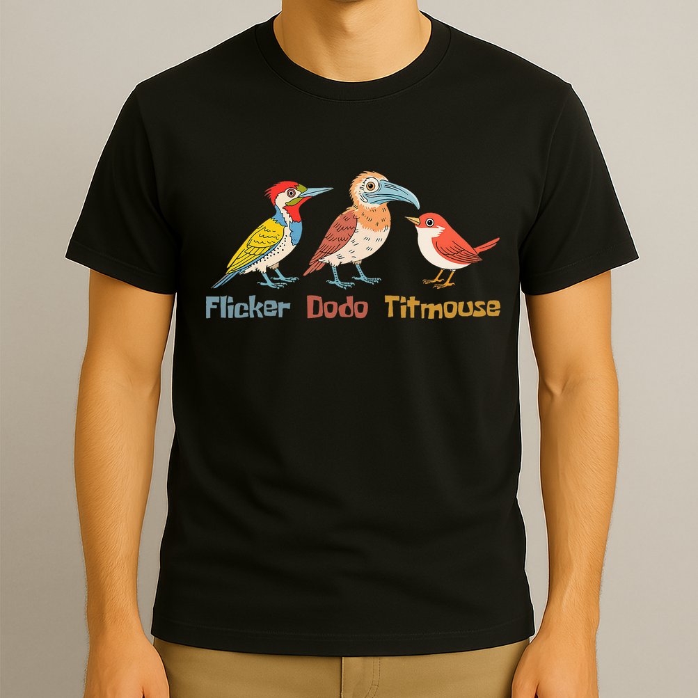Flicker Dodo Titmouse Bird Lover Nature Lover T-Shirt