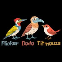 Flicker Dodo Titmouse Bird Lover Nature Lover Sustainable Bucket Hat