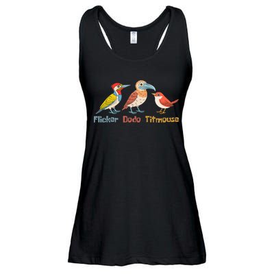 Flicker Dodo Titmouse Bird Lover Nature Lover Ladies Essential Flowy Tank