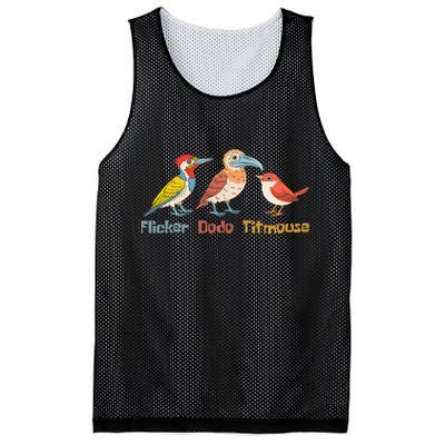 Flicker Dodo Titmouse Bird Lover Nature Lover Mesh Reversible Basketball Jersey Tank