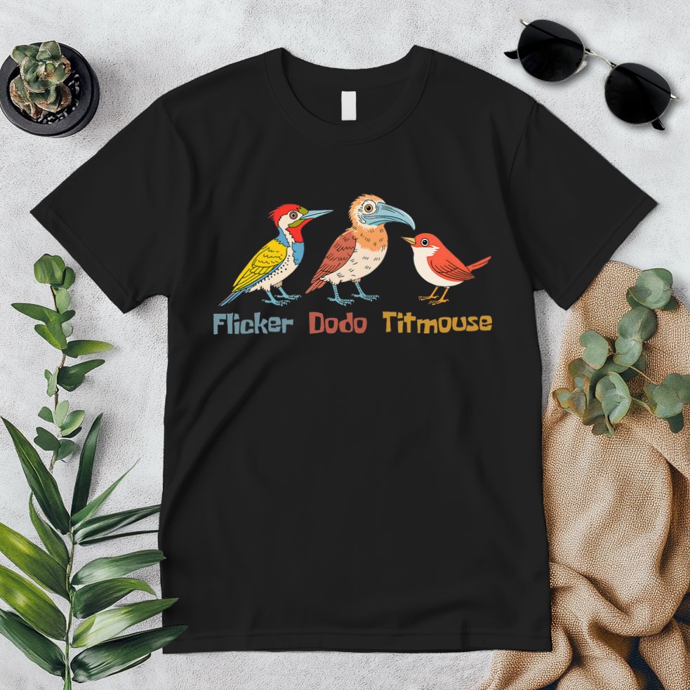 Flicker Dodo Titmouse Bird Lover Nature Lover Premium T-Shirt