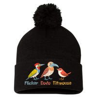 Flicker Dodo Titmouse Bird Lover Nature Lover Pom Pom 12in Knit Beanie