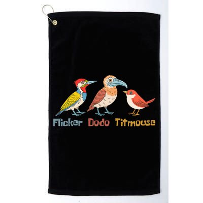 Flicker Dodo Titmouse Bird Lover Nature Lover Golf Towel