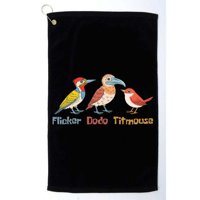 Flicker Dodo Titmouse Bird Lover Nature Lover Golf Towel
