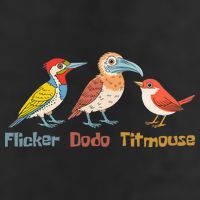 Flicker Dodo Titmouse Bird Lover Nature Lover Golf Towel