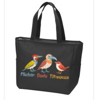 Flicker Dodo Titmouse Bird Lover Nature Lover Zip Tote Bag