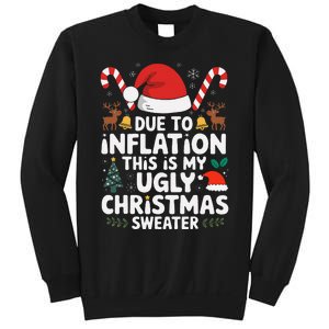 Funny Due To Inflation Ugly Christmas Sweaters Sweatshirt