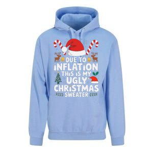 Funny Due To Inflation Ugly Christmas Sweaters Unisex Surf Hoodie