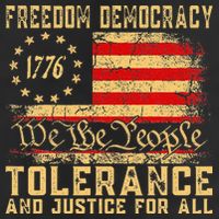 Freedom Democracy Tolerance And Justice For All Hands Off Golf Towel