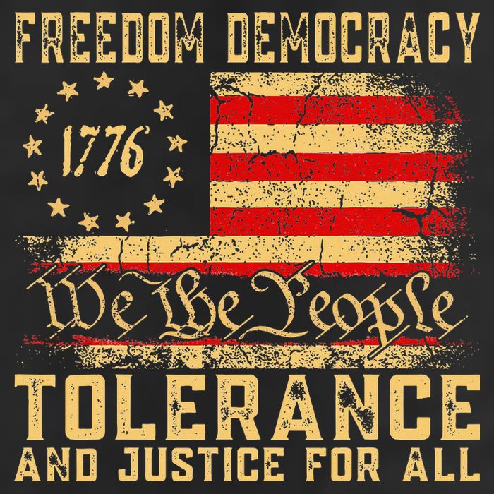 Freedom Democracy Tolerance And Justice For All Hands Off Golf Towel