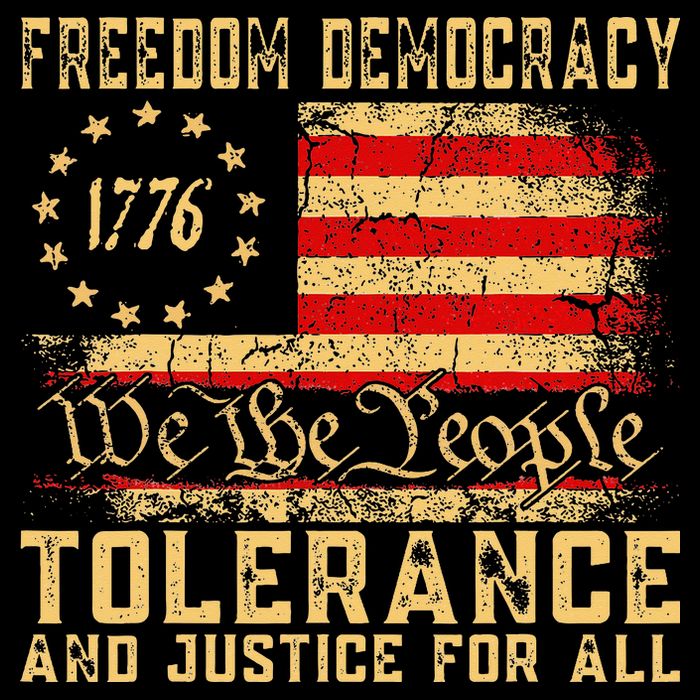 Freedom Democracy Tolerance And Justice For All Hands Off Zip Tote Bag
