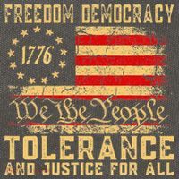 Freedom Democracy Tolerance And Justice For All Hands Off Cotton Canvas Backpack