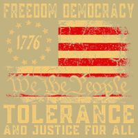 Freedom Democracy Tolerance And Justice For All Hands Off Long Sleeve Shirt