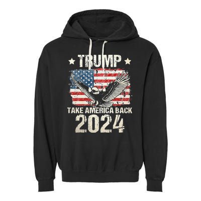 Free Donald Trump Republican Support Garment-Dyed Fleece Hoodie