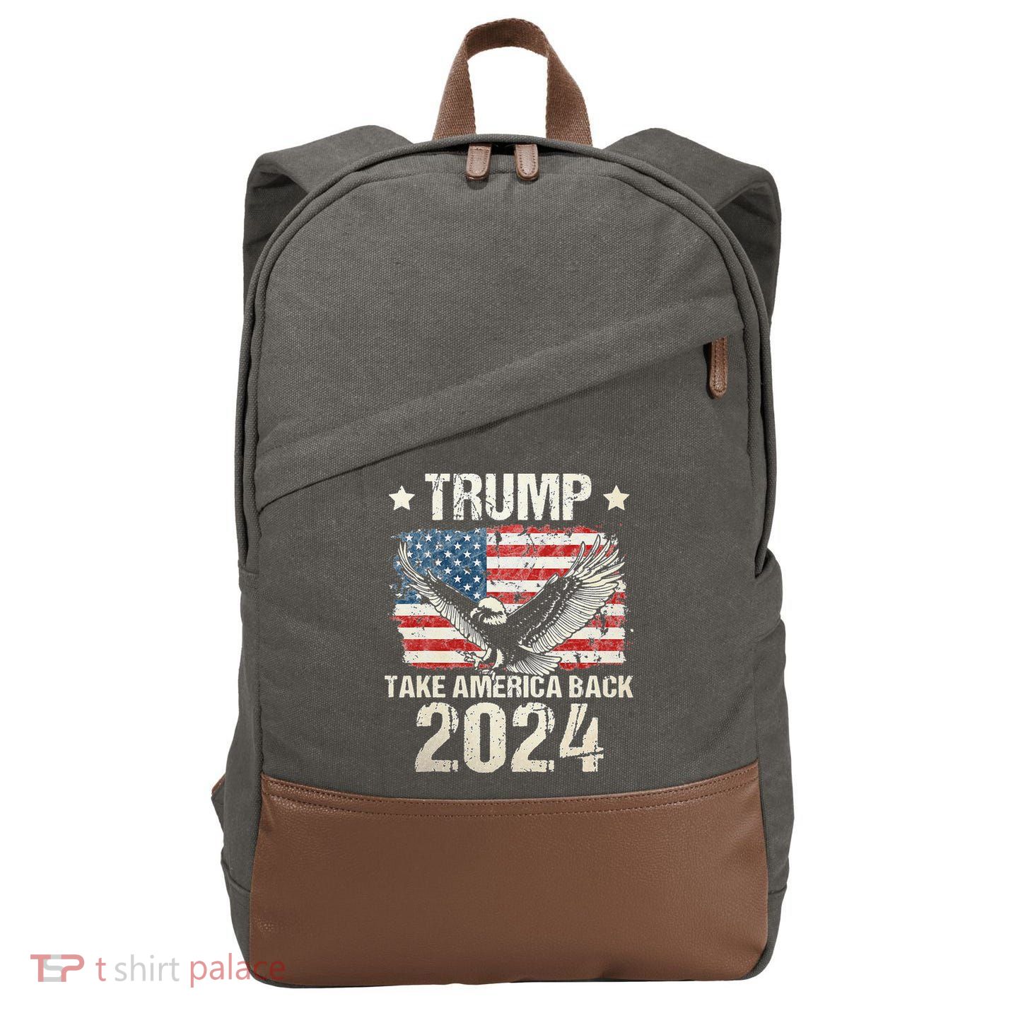 Free Donald Trump Republican Support Cotton Canvas Backpack