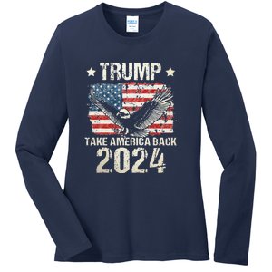 Free Donald Trump Republican Support Ladies Long Sleeve Shirt