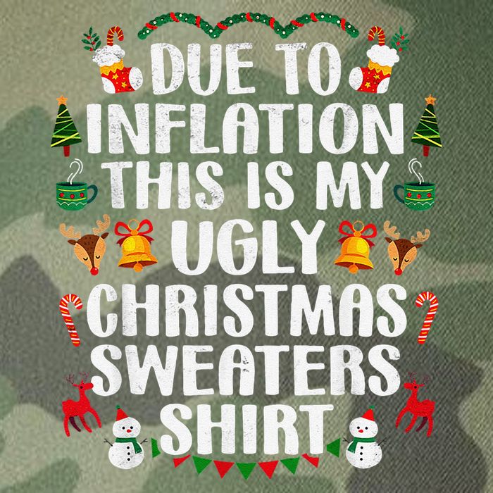 Funny Due To Inflation Ugly Christmas Sweaters Legacy Tie Dye Trucker Hat