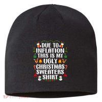 Funny Due To Inflation Ugly Christmas Sweaters Sustainable Beanie