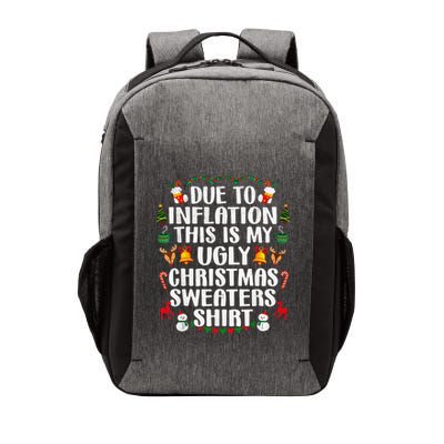 Funny Due To Inflation Ugly Christmas Sweaters Vector Backpack