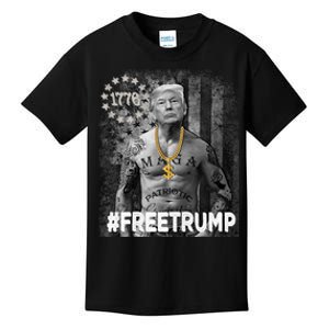 Free Donald Trump 2024, Free Donald Trump Republican Support Kids T-Shirt