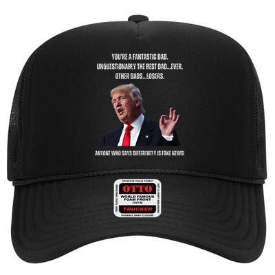 FatherS Day Trump Funny Fantastic Dad High Crown Mesh Back Trucker Hat