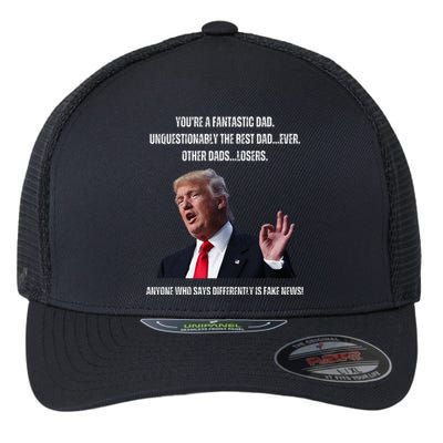 FatherS Day Trump Funny Fantastic Dad Flexfit Unipanel Trucker Cap