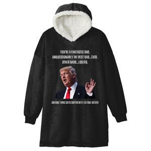 FatherS Day Trump Funny Fantastic Dad Hooded Wearable Blanket