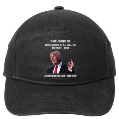 FatherS Day Trump Funny Fantastic Dad 7-Panel Snapback Hat