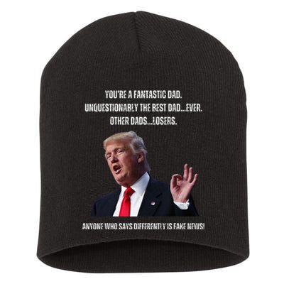 FatherS Day Trump Funny Fantastic Dad Short Acrylic Beanie