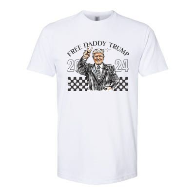 Free Daddy Trump 2024 Supporter Funny Trendy Softstyle CVC T-Shirt