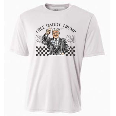 Free Daddy Trump 2024 Supporter Funny Trendy Cooling Performance Crew T-Shirt