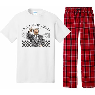 Free Daddy Trump 2024 Supporter Funny Trendy Pajama Set