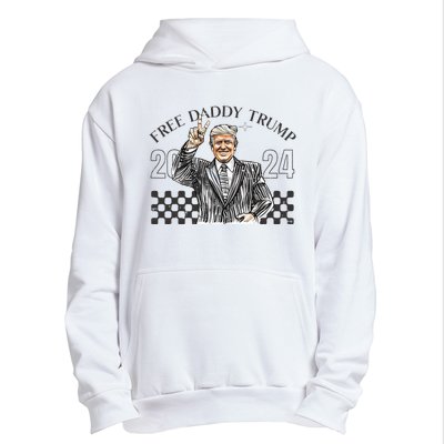 Free Daddy Trump 2024 Supporter Funny Trendy Urban Pullover Hoodie