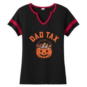 Funny Dad Tax Halloween Halloween Dad Joke Ladies Halftime Notch Neck Tee