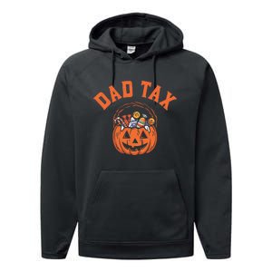 Funny Dad Tax Halloween Halloween Dad Joke Performance Fleece Hoodie