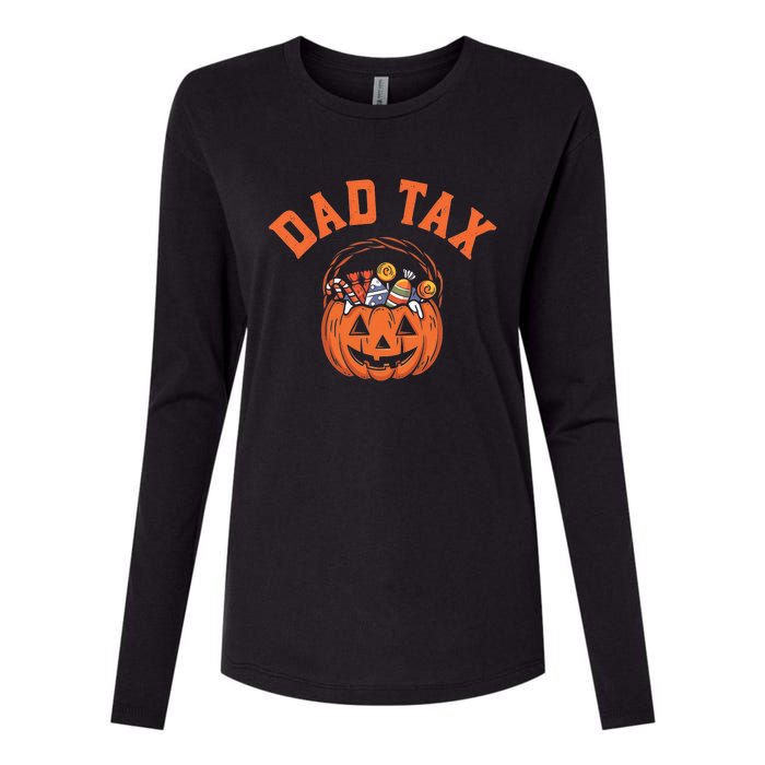 Funny Dad Tax Halloween Halloween Dad Joke Womens Cotton Relaxed Long Sleeve T-Shirt