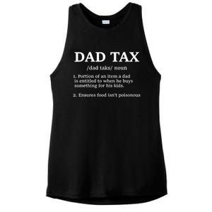 Funny Dad Tax Definition Ladies PosiCharge Tri-Blend Wicking Tank