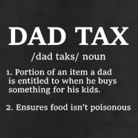 Funny Dad Tax Definition Crop Fleece Hoodie