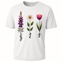 Foxglove Daisy Tulip Floral  Cooling Performance Crew T-Shirt