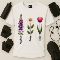 Foxglove Daisy Tulip Floral  Cooling Performance Crew T-Shirt