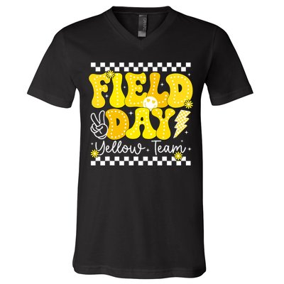 Field Day Trip Yellow Team Color Game Competition  V-Neck T-Shirt